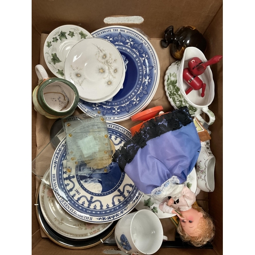 74 - 4 BOXES OF CHINA & GLASS ETC