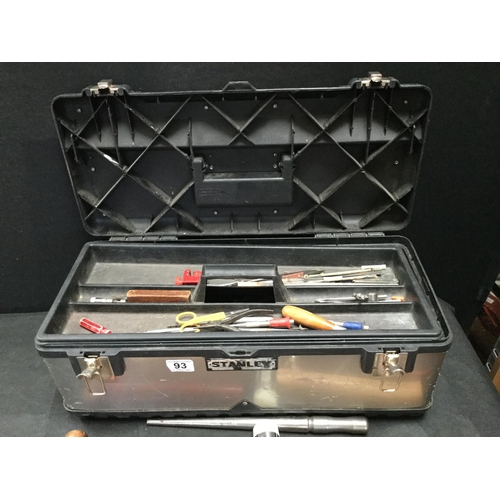 93 - METAL TOOL BOX AND TOOLS