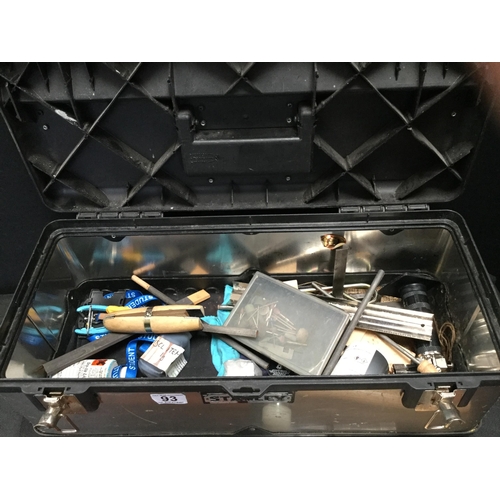 93 - METAL TOOL BOX AND TOOLS