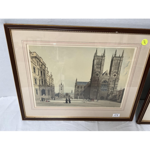 119 - MODERN FRAMED PRINT WESTMINSTER ABBEY HOSPITAL, FRAMED ARCHITECTURAL PRINT  MODERN FRAMED STREET SCE... 