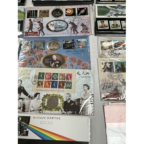 146 - LARGE QTY OF FIRST DAY COVERS TO INCLUDE COINS ETC