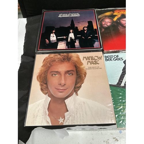 159 - CRATE OF RECORDS TO INCLUD A-HA, ABBA, BEACH BOYS, JOHN LENNON, BEE GEES ETC