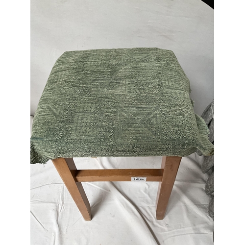 164 - ERCOL STYLE ARMCHAIR, RETRO STOOL 4 KITCHEN STOOLS, 2 BEDROOM CHAIRS