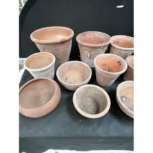 231 - BOX OF VINTAGE TERRACOTTA PLANT POTS