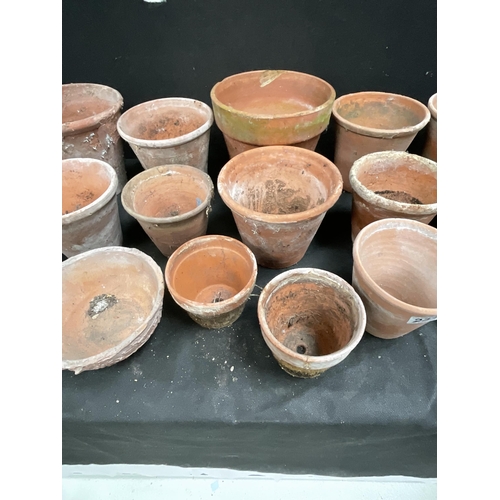 231 - BOX OF VINTAGE TERRACOTTA PLANT POTS