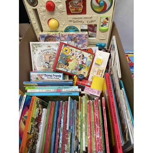 245 - 3 BOXES OF VINTAGE GAMES TO INCLUDE FISHER PRICE EXAMPLES ETC