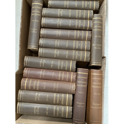 263 - 5 BOXES OF VINTAGE BOOKS OF NATIONAL BIOGRAPHY