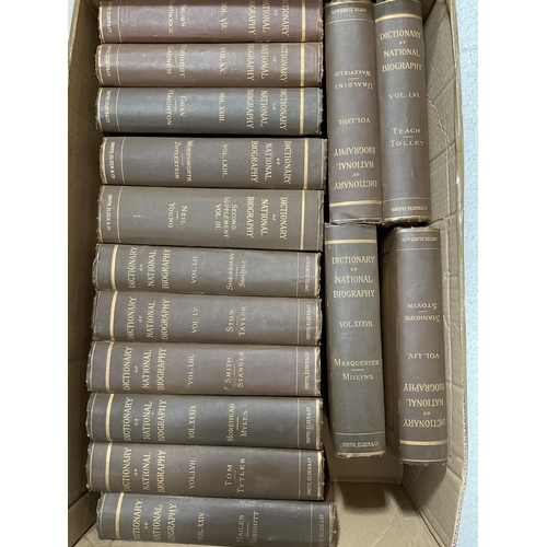 263 - 5 BOXES OF VINTAGE BOOKS OF NATIONAL BIOGRAPHY