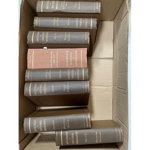 263 - 5 BOXES OF VINTAGE BOOKS OF NATIONAL BIOGRAPHY