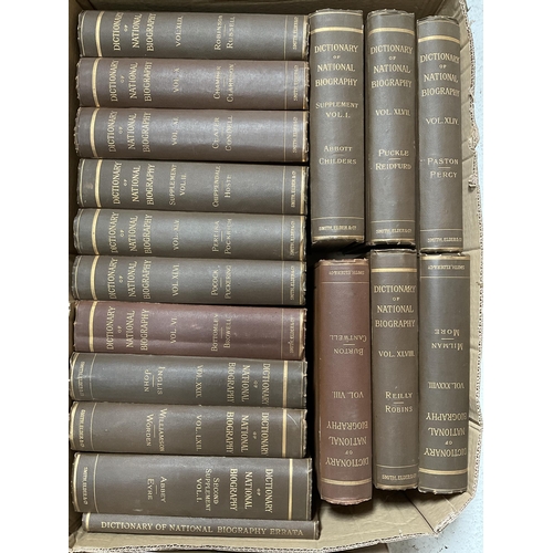 263 - 5 BOXES OF VINTAGE BOOKS OF NATIONAL BIOGRAPHY