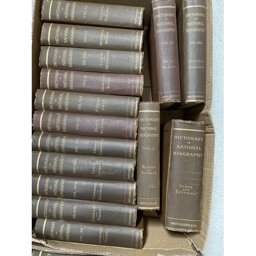 263 - 5 BOXES OF VINTAGE BOOKS OF NATIONAL BIOGRAPHY