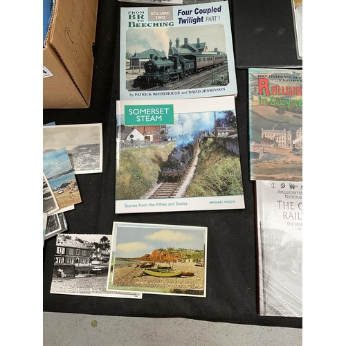 274 - QTY OF RAILWAY RELATED BOOKS AND A LARGE QTY OF POSTCARDS