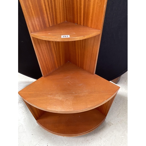 291 - RETRO TEAK OPEN CORNER SHELVES (POSSIBLEY G PLAN - NOT BADGED) H67