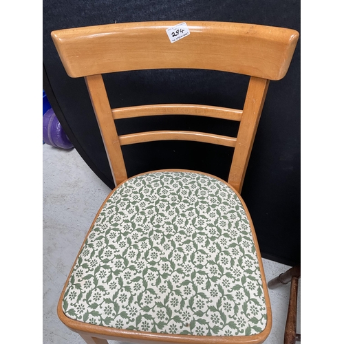 294 - VINTAGE KITCHEN CHAIR, OAK SPINDLE KITCHEN CHAIR AND FOLDING AIRING RAIL