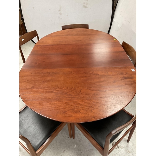 296 - VINTAGE BRAHIM DANISH TEAK EXTENDING  TABLE AND 6 MATCHING CHAIRS H29