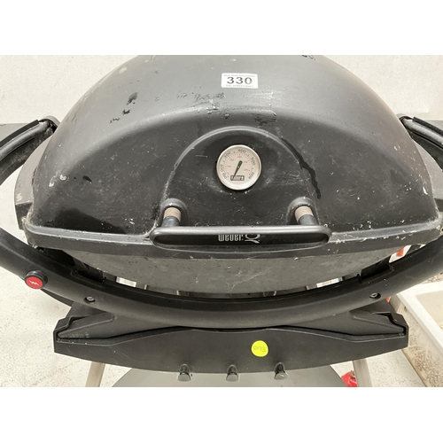 330 - WEBER GAS BARBEQUE ON STAND