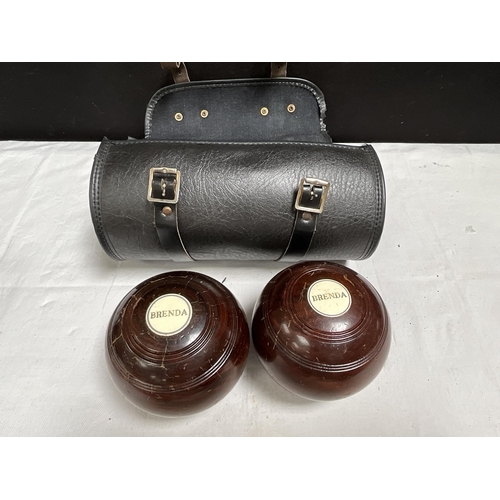 333 - 2 SETS OF CROWN GREEN BOWLS