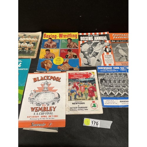 170 - QTY OF BOXING AND FOOTBALL PROGRAMMES