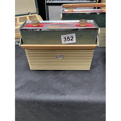 352 - BOX OF 9 VINTAGE RADIOS TO INCLUDE PHILIPS , BUSH ETC