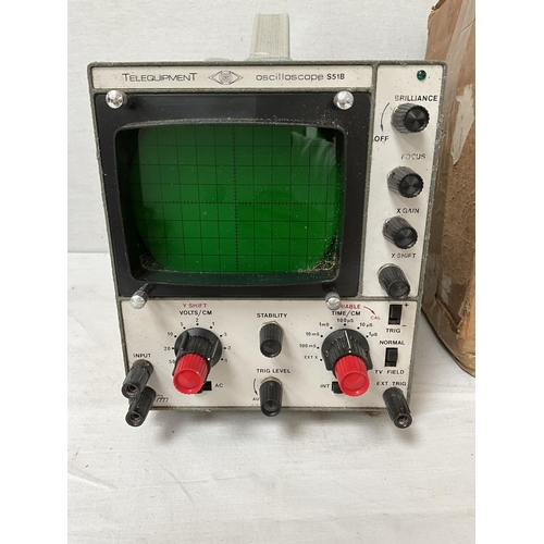 354 - BOXED VINTAGE OSCILLOSCOPE COMPLETE WITH INSTRUCTION MANUAL