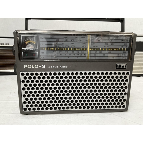 373 - BOX OF 9 VINTAGE RADIOS TO INCLUDE PACKER, ECHO, SONY, ETC