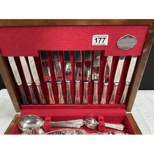 177 - COOPER LUDLAM CANTEEN OF CUTLERY - CASED CHIPPED