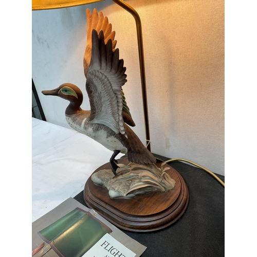 187 - RONALD VAN RUYCKEVELT FLIGHT AT DUSK TABLE LAMP COMPLETE WITH SHADE