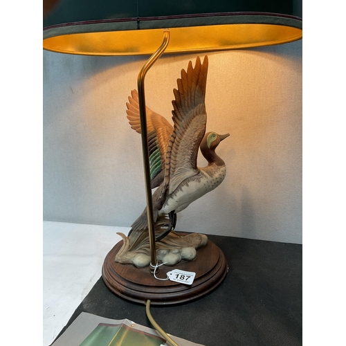 187 - RONALD VAN RUYCKEVELT FLIGHT AT DUSK TABLE LAMP COMPLETE WITH SHADE