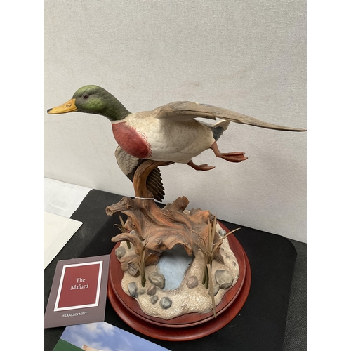 191 - FRANKLIN MINT  - THE NORTH AMERICAN MALLARD - COST £295 IN 1994