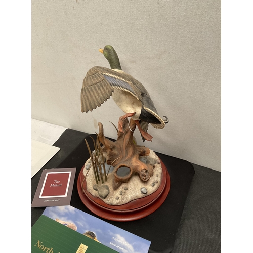 191 - FRANKLIN MINT  - THE NORTH AMERICAN MALLARD - COST £295 IN 1994