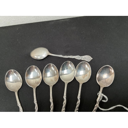 197 - 6 CONTINETAL SILVER SPOONS