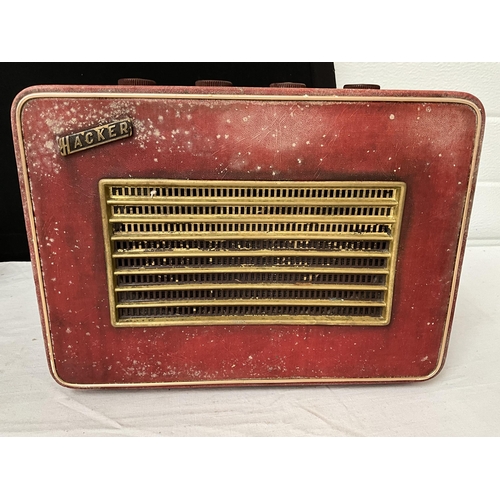 380 - BOX OF 10 VINTAGE RADIOS TO INCLUDE DANSET,  HACKER ETC