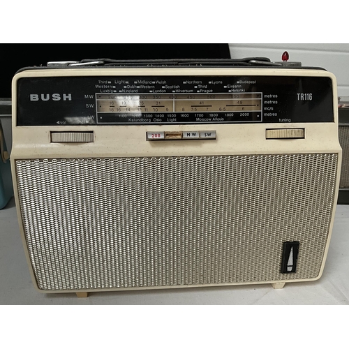 380 - BOX OF 10 VINTAGE RADIOS TO INCLUDE DANSET,  HACKER ETC