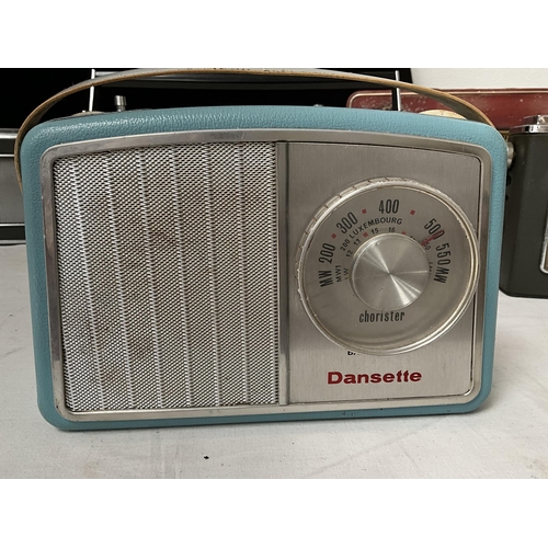 380 - BOX OF 10 VINTAGE RADIOS TO INCLUDE DANSET,  HACKER ETC