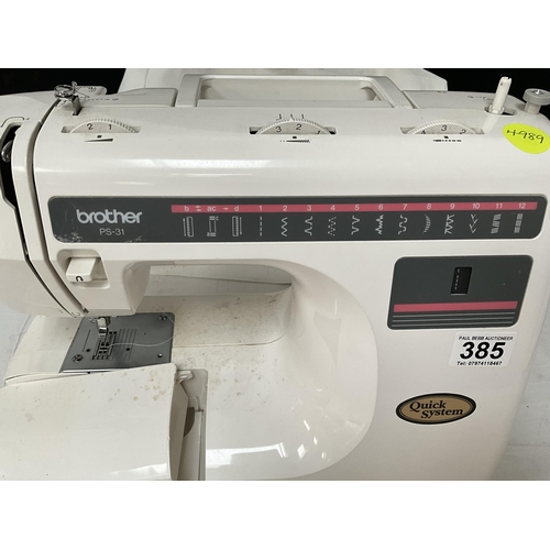 385 - ** WITHDRAWN NO LEAD ** BROTHER ELECTRIC SEWING MACHINE