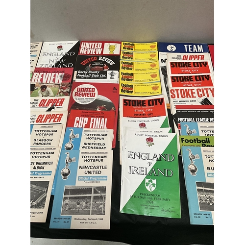 201 - QTY OF FOOTBALL AND RUGBY PROGRAMMES - SOME SIGNED EXAMPLES