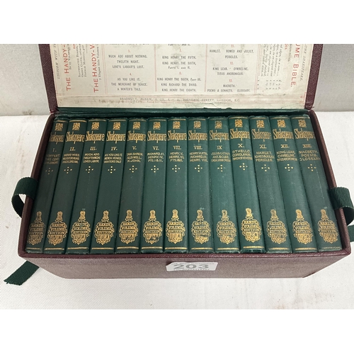 203 - HANDY VOLUME SHAKESPERE - 13 VOLUMES IN TOTAL IN ORIGINAL CASE