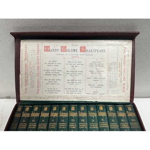 203 - HANDY VOLUME SHAKESPERE - 13 VOLUMES IN TOTAL IN ORIGINAL CASE