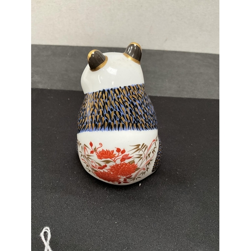 207 - ROYAL CROWN DERBY PANDA WITH SILVER STOPPER H4