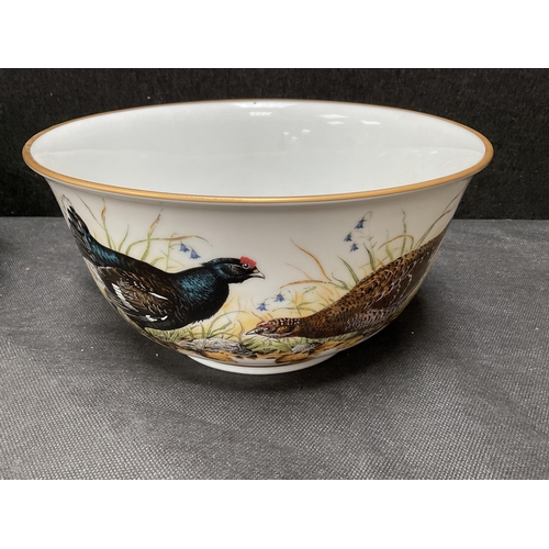 48 - 2 FRANKLIN MINT GAME BIRD BOWLS