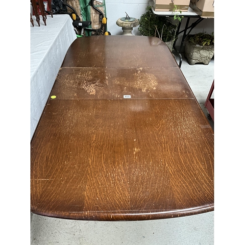 408 - VINTAGE OAK VENEERED DROP LEAF TABLE H29