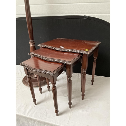 409 - REPRODUCTION MAHOGANY NEST OF TABLES H19