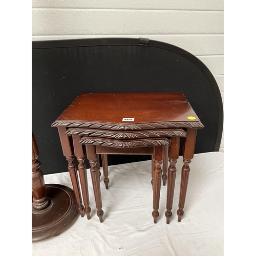 409 - REPRODUCTION MAHOGANY NEST OF TABLES H19