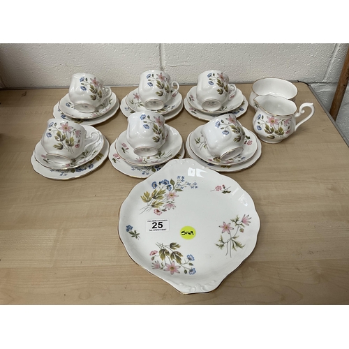 RICHMOND BONE CHINA TEA SET WILD ANEMONE PATTERN APPROX 21 PIECES