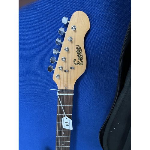 14 - ENCORE ELECTRIC GUITAR IN CASE - NO LEADS