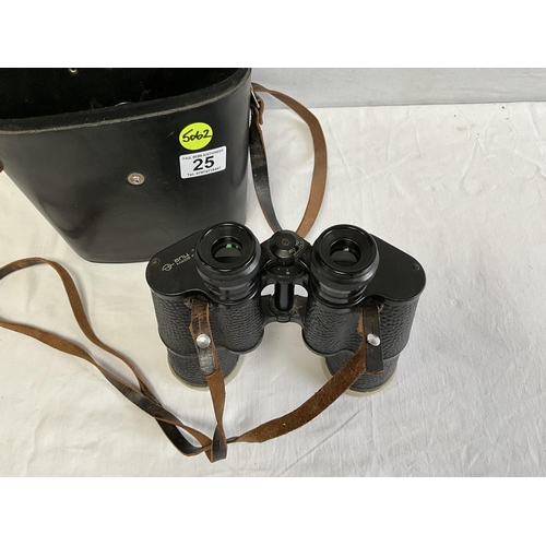 25 - PAIR OF RUSSIAN BINOCULARS  IN CASE