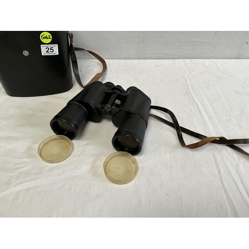 25 - PAIR OF RUSSIAN BINOCULARS  IN CASE