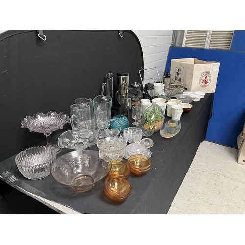 61 - 3 BOXES OF GLASSWARE CHINA ETC