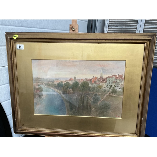 87 - 4 FRAMED WATERCOLOURS 1 DATED 1889 BY ARTHUR FRASER, 1 DATED 1898 SIGNED C H , 1 EXAMPLE OF COLOURED... 