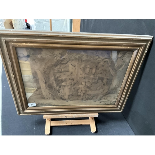 87 - 4 FRAMED WATERCOLOURS 1 DATED 1889 BY ARTHUR FRASER, 1 DATED 1898 SIGNED C H , 1 EXAMPLE OF COLOURED... 